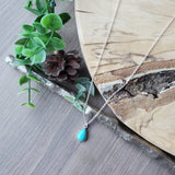 Turquoise Necklace, Tear Drop, Smooth