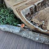 Sunstone Ring, Faceted, 4mm