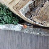Sunstone Ring, Faceted, 4mm