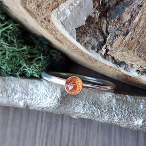 Sunstone Ring, Faceted, 4mm