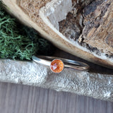 Sunstone Ring, Faceted, 4mm