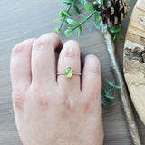 Peridot Ring, Tear Drop, Faceted