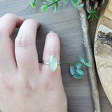 Prehnite Ring, Marquise