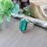 Malachite Ring, Long Hexagon