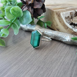 Malachite Ring, Long Hexagon