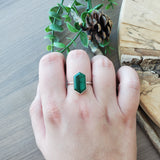 Malachite Ring, Long Hexagon