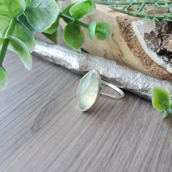 Prehnite Ring, Marquise
