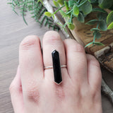 Onyx Ring, Long Hexagon, Large
