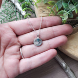 Hand Necklace, Blue Diamond