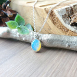 Opal Necklace, Smooth Oval