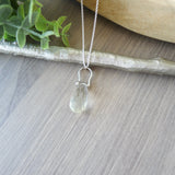 Lemon Quartz Necklace, Drop