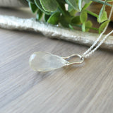 Lemon Quartz Necklace, Drop