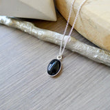 Onyx Necklace, Smooth Oval