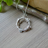 Family Necklace, Floral Wreath