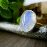 Moonstone Ring, Smooth Oval, Large