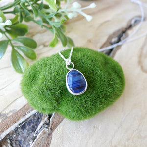 Blue Obsidian Necklace, Easter Egg