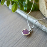 Ruby Necklace, Faceted Square