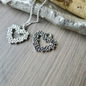 Heart Necklace, Floral