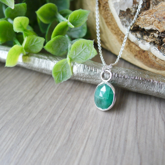 Emerald Necklace, Faceted Oval