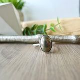 Pyrite Ring, Smooth Oval, Large