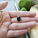 Onyx Necklace, Smooth Oval