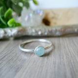 Aquamarine Ring, Smooth Round, 5mm