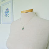 Moss Kyanite Necklace, Mint, Rectangle