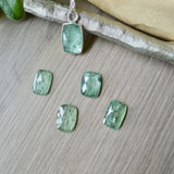 Moss Kyanite Necklace, Mint, Rectangle