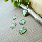 Moss Kyanite Necklace, Mint, Rectangle