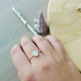 Opal Ring, Faceted, Round, Large