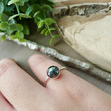 Hematite Ring, Faceted, Round