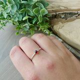 Garnet Ring, Faceted, Round