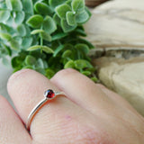 Garnet Ring, Faceted, Round