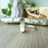 Peridot Ring, Tear Drop, Faceted