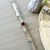 Garnet Ring, Tear Drop, Faceted