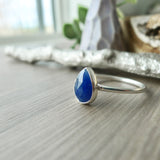 Sapphire Ring, Faceted, Tear Drop