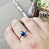 Sapphire Ring, Faceted, Tear Drop