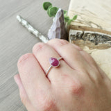 Ruby Ring, Tear Drop, Faceted