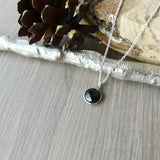 Onyx Necklace, Faceted, Round