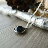 Onyx Necklace, Faceted, Round