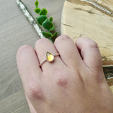 Citrine Ring, Tear Drop, Faceted