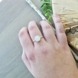 White Moonstone Ring