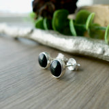 Onyx Studs, 6mm Smooth