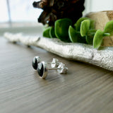 Onyx Studs, 6mm Smooth