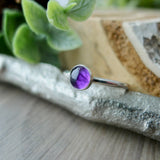 Amethyst Ring, Smooth Round, 5mm