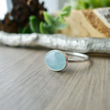 Aquamarine Ring, Smooth Oval