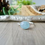 Aquamarine Ring, Smooth Oval