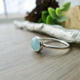 Aquamarine Ring, Smooth Oval