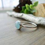 Aquamarine Ring, Smooth Oval