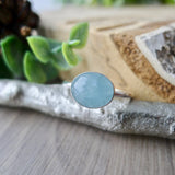 Aquamarine Ring, Smooth Oval